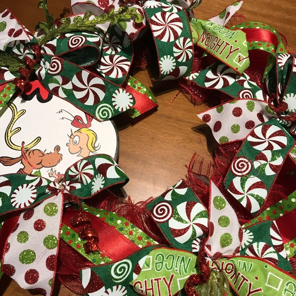 Grinch, Grinch Who Stole Christmas,Wreath, Whimsical Wreath  FINALSALE